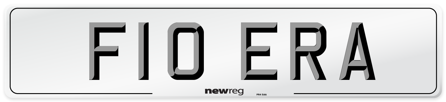 F10 ERA Number Plate from New Reg